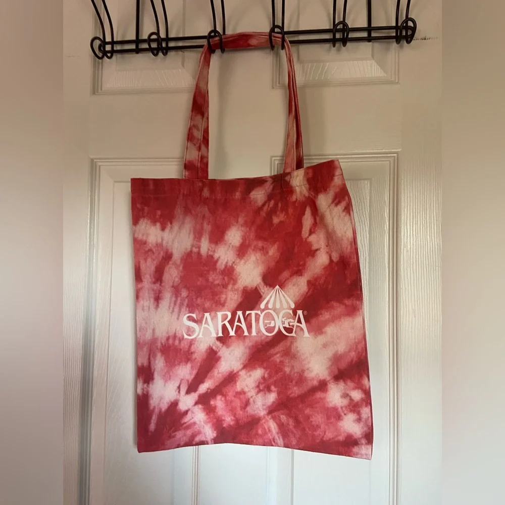 Saratoga Red Tie-Dye Tote Bag - Picture 2 of 2